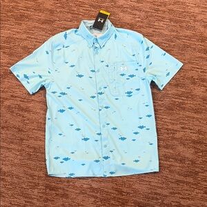 Under armour blue fishing shirt